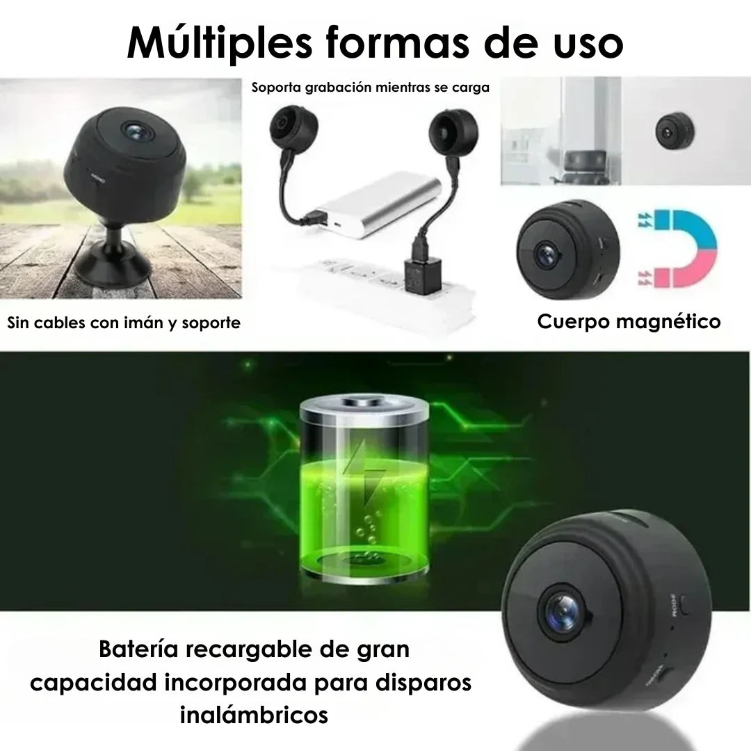 GuardianCam™ – Seguridad inteligente con Mini Cámara Espía Full HD