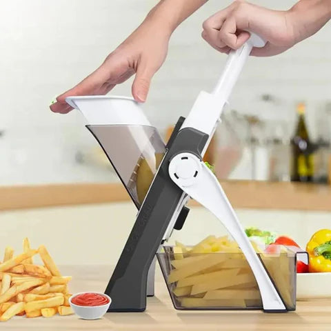 QuickSlice™ – Picador y Rebanador de Verduras 6 en 1 con Contenedor y Protector de Manos