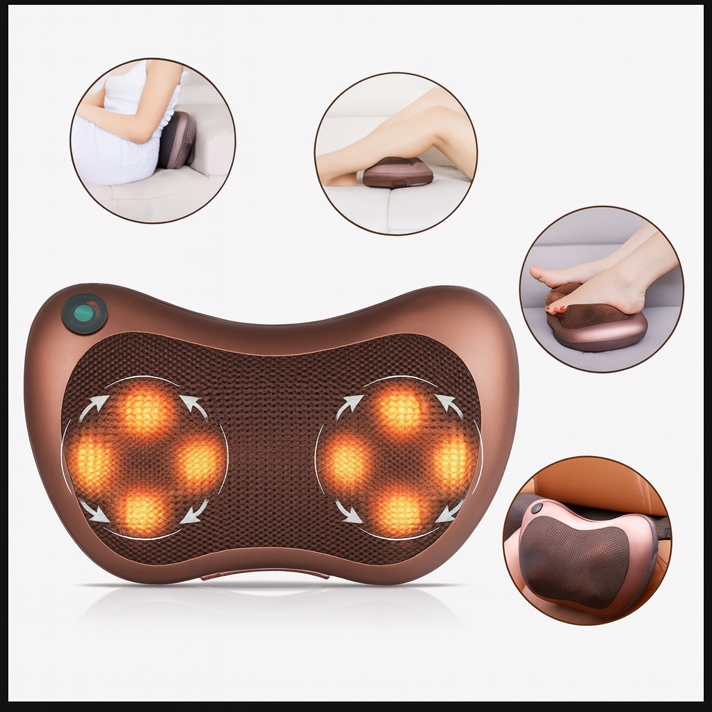VitalRelax™ – Almohada de Masaje Multiusos con Vibración y Calor