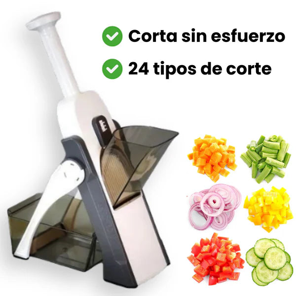 QuickSlice™ – Picador y Rebanador de Verduras 6 en 1 con Contenedor y Protector de Manos