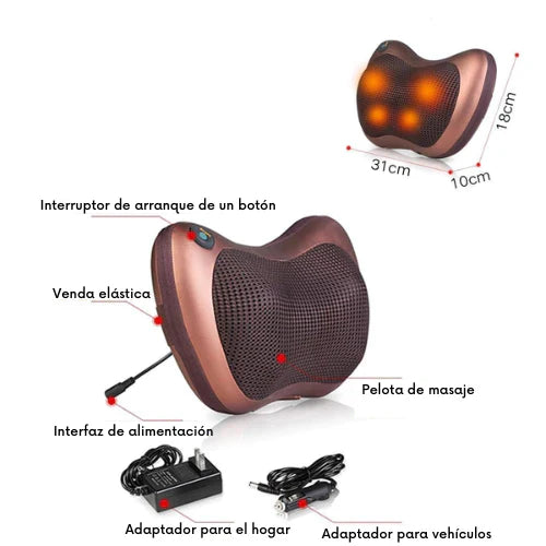 VitalRelax™ – Almohada de Masaje Multiusos con Vibración y Calor