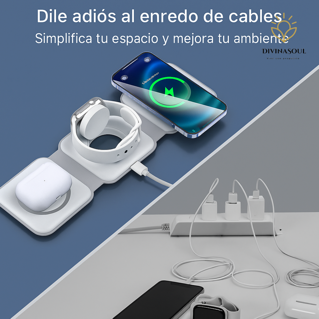 FoldCharge™ Cargador Inalámbrico 3 en 1