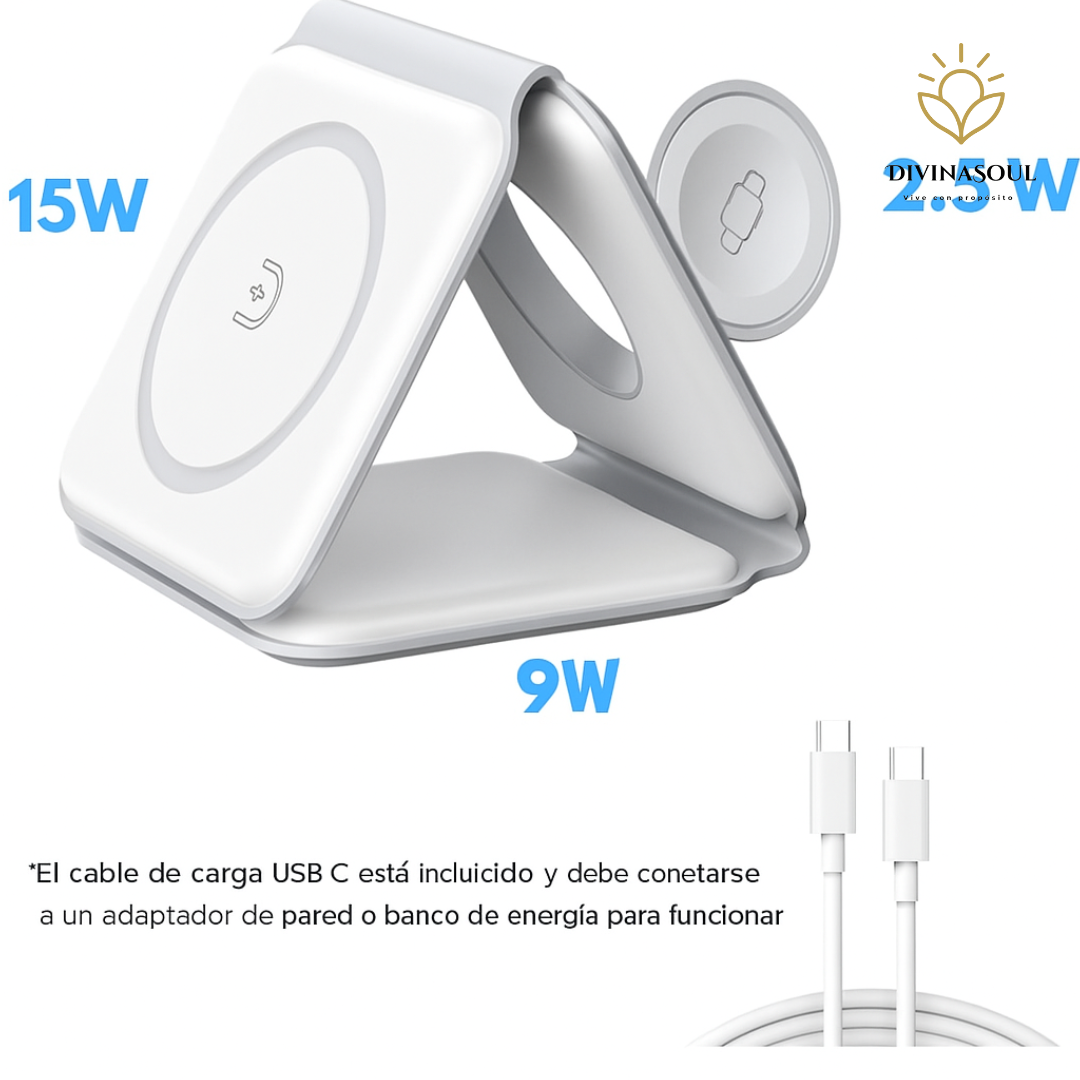 FoldCharge™ Cargador Inalámbrico 3 en 1